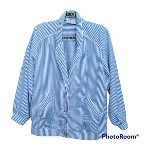 Vintage D'Allairds Seersucker Lightweight Striped Jacket